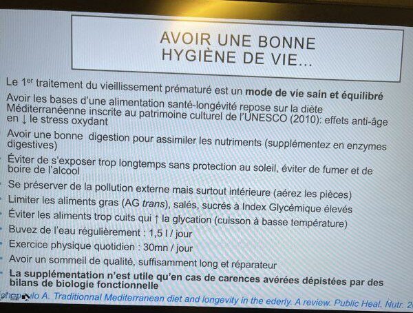 Avoir une bonne hygiène de vie